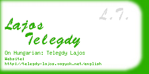 lajos telegdy business card